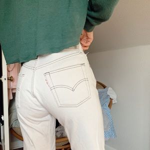 Vintage white denim levis🥶